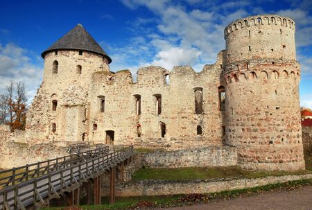 The Cesis castle, Latvia. Early 13th century.のeditorial素材