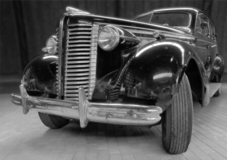 The antiquarian car in garage.のeditorial素材