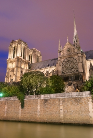 Cathedral Notre Dame de Paris on island Cite in Paris, France.の写真素材