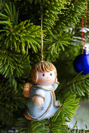 Angel on a fir-treeの写真素材