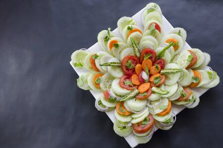 salad commonly eaten with Indian foodの写真素材