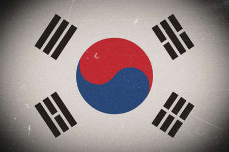 South Korea grunge flagの写真素材