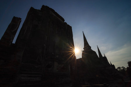Temple of Ayuthaya, Thailand,の写真素材