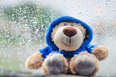 Water drops And bear backgroundの写真素材