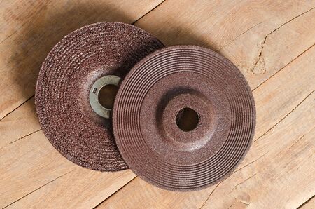 Brown color  Blade grinder metal saw disk.の写真素材