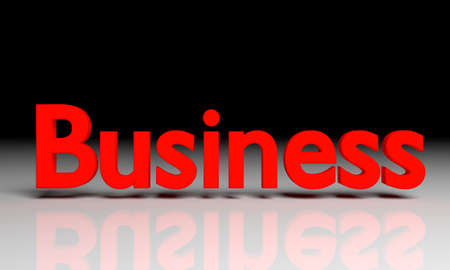 Red business text. 3d  on gray background.の写真素材