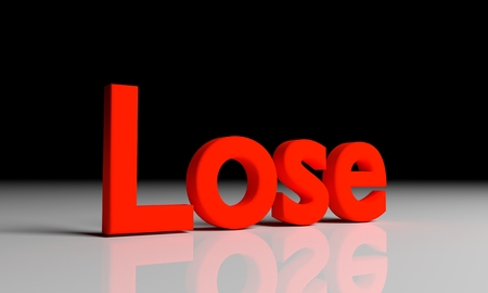Job, work concept words Lose, 3d renderの写真素材