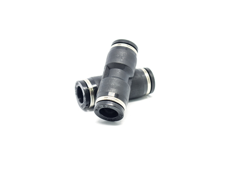 Pneumatic fittings accessories isolated on white background.