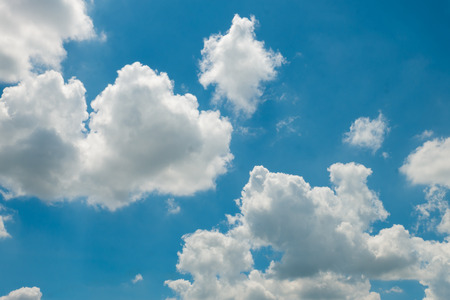 Clear blue sky with clouds with blank space.