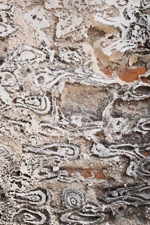 The old broken wall and brick concept of denger and destruction.