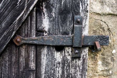 An old door latch on a Lancashire barn.の写真素材