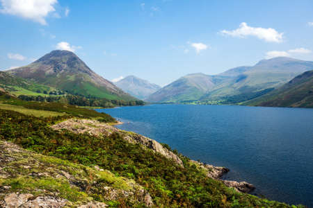 View of Wastwater, the deepest lake in England.の写真素材