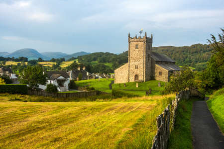 St. Michael and All Angels Church in Hawkshead, Cumbria, UK.の写真素材