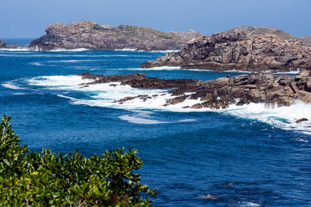 Waves come rolling in on the Cornish island of Bryher.