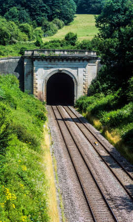 Box Hill Tunnel passes through Box Hill between Chippenham and Bath, England.の写真素材