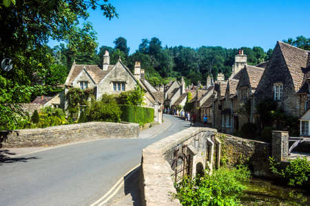 The old and historic village of Castle Combe, Wiltshire, UK.のeditorial素材