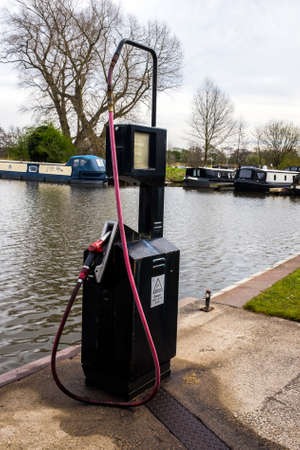 A diesel fuel pump for  narrow boats on the Leeds - Liverpool canal.