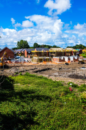 New homes being built on a brownfield site.の写真素材