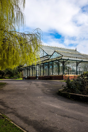 View of the Conservatory in Hesketh Park.の写真素材
