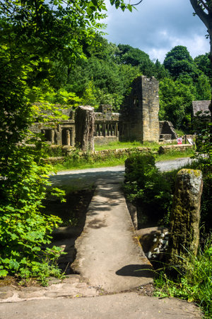 Formerly a 16th. century manor house, and is part ofWycoller Country Park.の写真素材