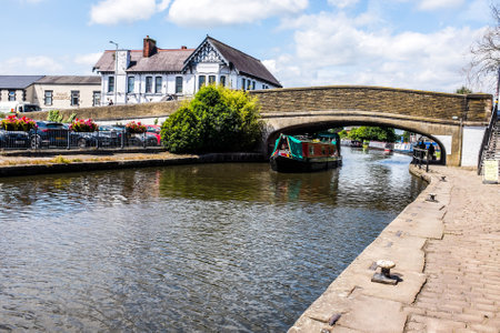 View of the Leeds - Liverpool Canal.の写真素材
