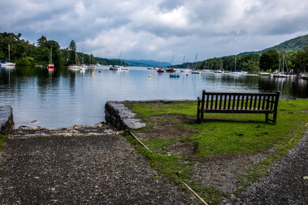 Lake windermere is the longest lake in England.の写真素材