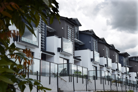 Real estate apartment buildings in Auckland New Zealandのeditorial素材
