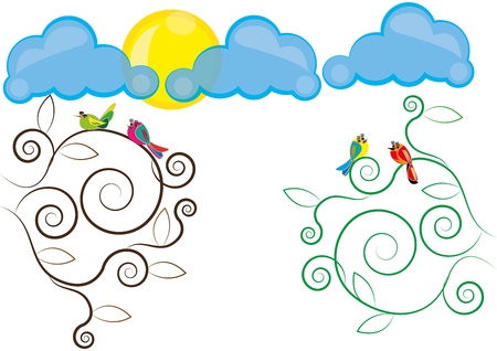 birdsのイラスト素材