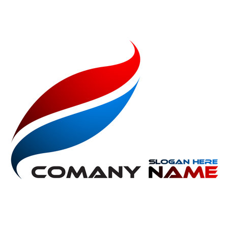 company logo icon element template vector graphic art design real estate red blueのイラスト素材