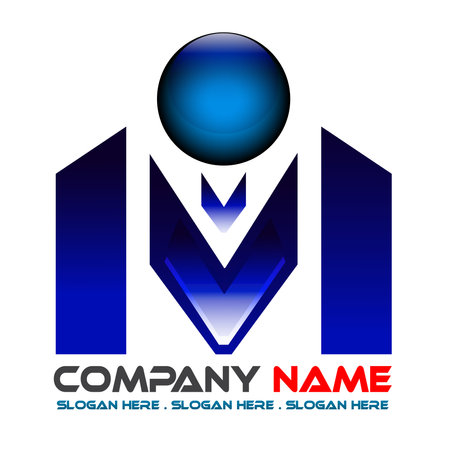 company logo icon element template corporate business sign abstract vector. blue colorのイラスト素材