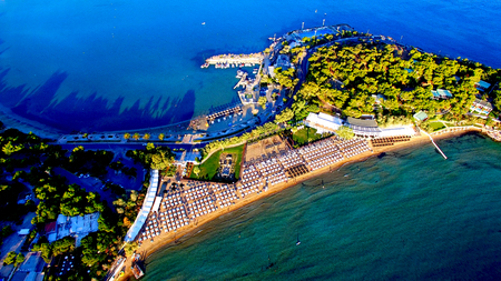 asteras vouliagmenis aerial viewのeditorial素材