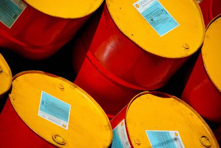 barrels in Lavrioの写真素材