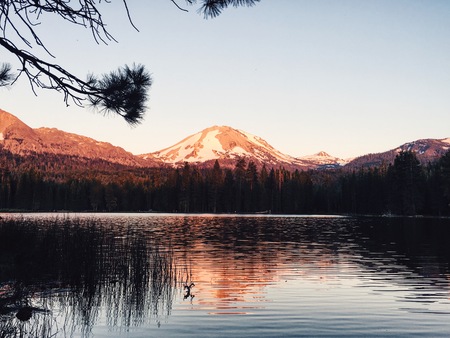 Volcano at Duskの写真素材