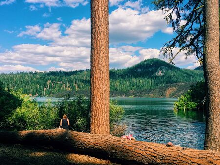Lake Manzanita: Californiaの写真素材