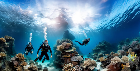 excursion to the seabed divingの素材