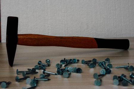 Hammer and nailsの写真素材