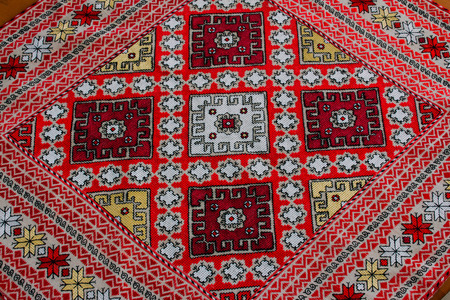 Pretty blanket with patternsの写真素材