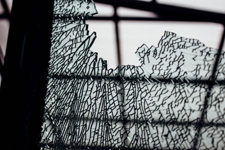 Broken windowの写真素材