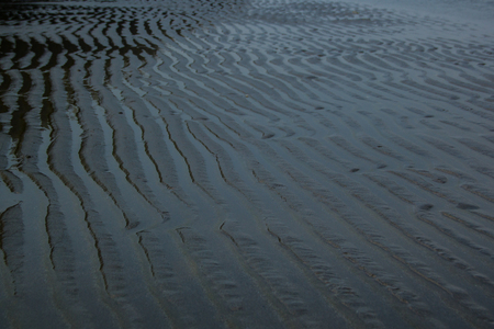 sand wave on the beachの写真素材