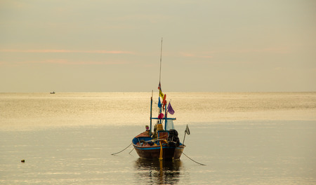 sunrise at the beach in thailandの写真素材