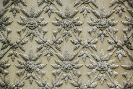 thai style stucco in templeの写真素材