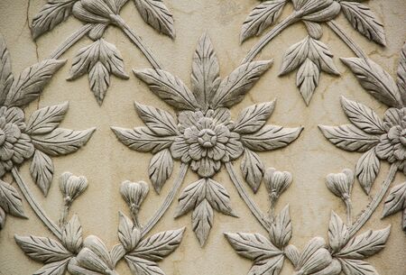 thai style stucco in templeの写真素材