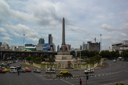Victory Monument, Bangkok city Thailandのeditorial素材