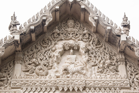 thai style stucco in temple