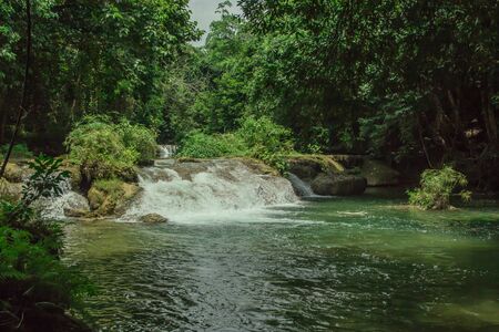 Waterfall in deep forest of Thailandの写真素材