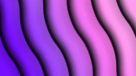 Vector lilac gradient wave background in paper cut styleのイラスト素材