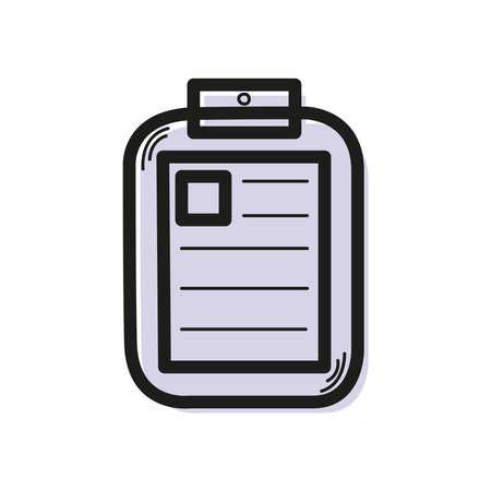 linear color icon in the form of doctors tablet with medical historyの写真素材