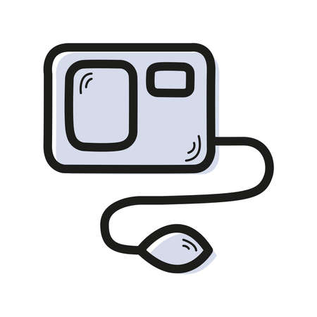 linear color icon in the form of medical tonometerの写真素材