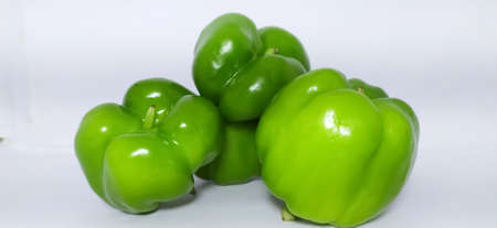 The bell pepper is the fruit of plants in the Grossum cultivar group of the species Capsicum annuum in indian village imageの写真素材