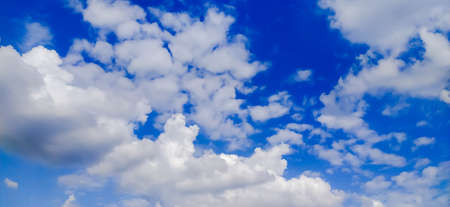 sky blue background image white clouds tree background image in indian village imageの写真素材